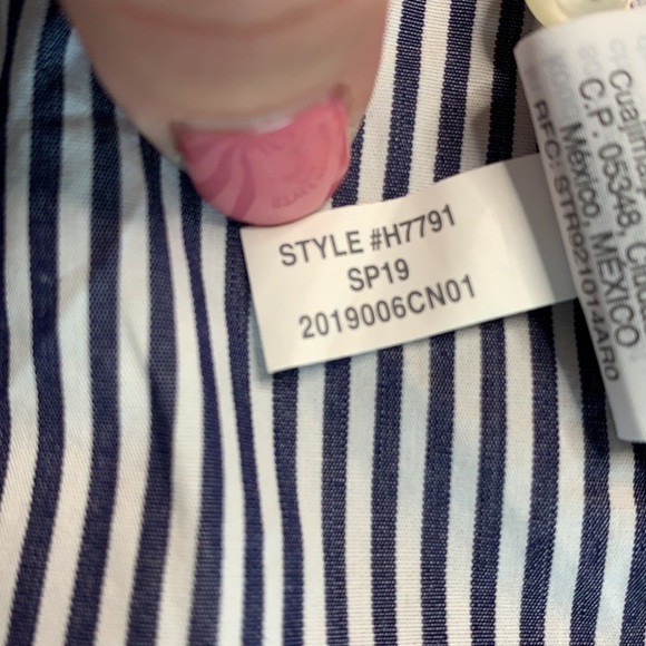 J Crew Striped Button Front Tie Waist Shirt Dress - Picture 12 of 13